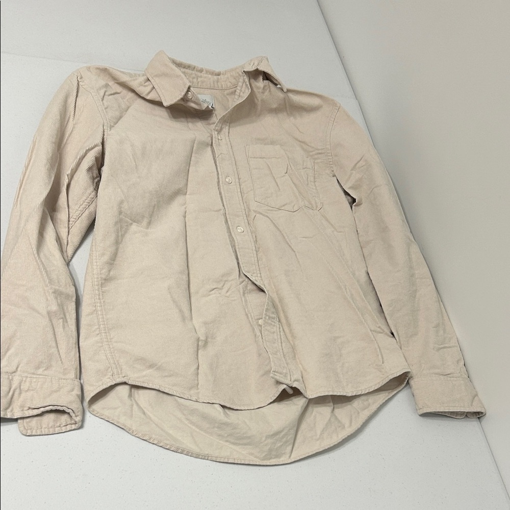 H&M Cream Regular Fit Shirt